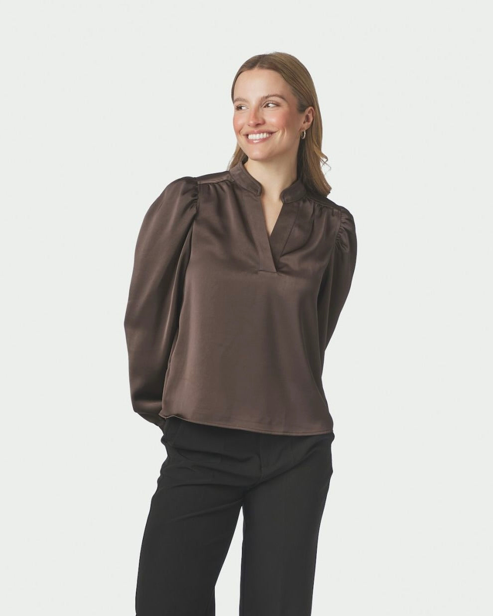 Neo Noir Rosslyn Heavy Sateen Blouse