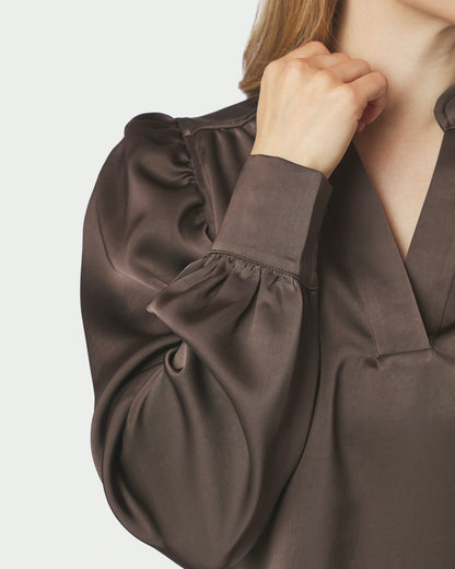 Neo Noir Rosslyn Heavy Sateen Blouse