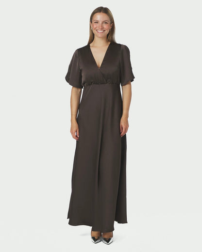 Neo Noir Zelina Heavy Sateen Dress