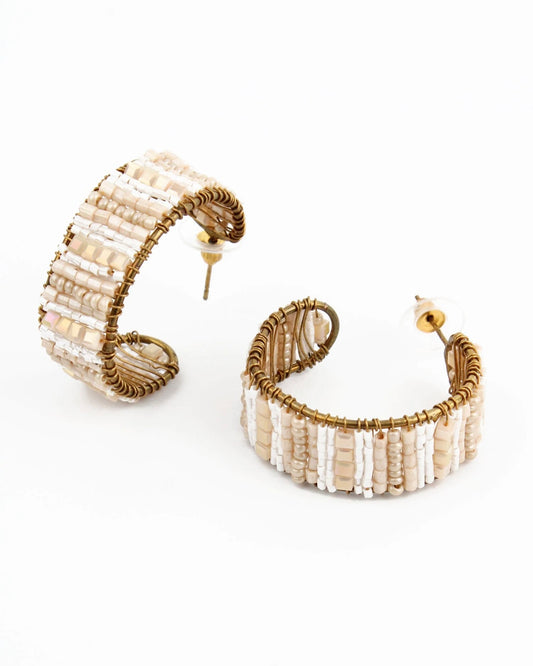 Pearl & Gold Hoops
