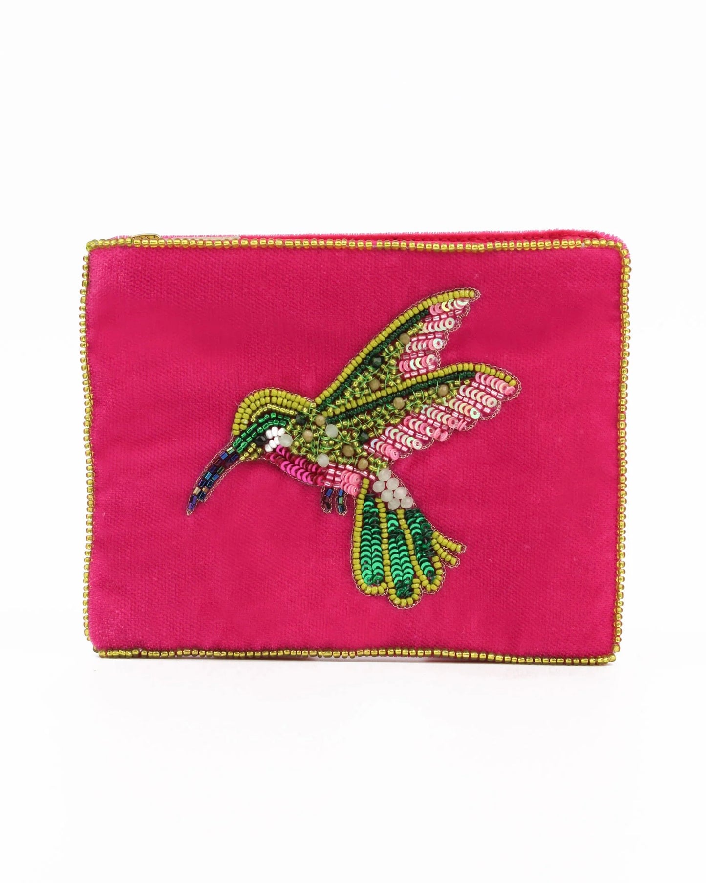Pink Hummingbird Small Pouch