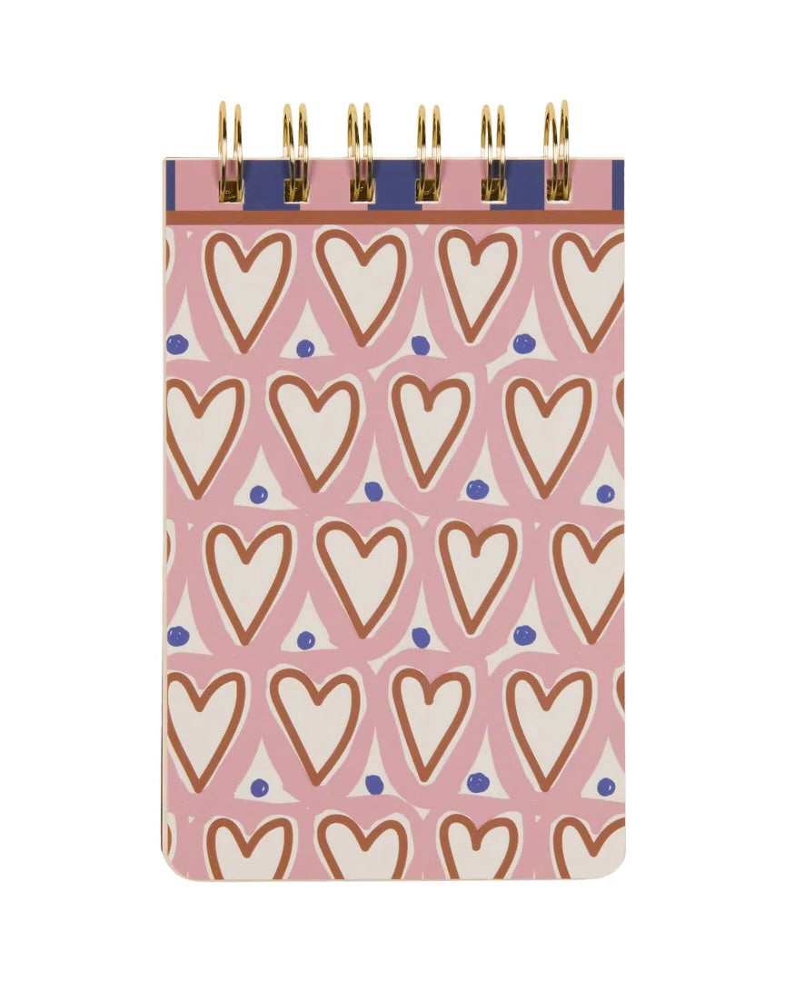 A Dopo Twin Wire Notepad - Hearts