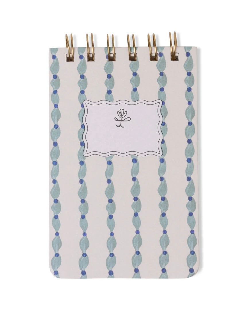 A Dopo Twin Wire Notepad - Wavy Blue