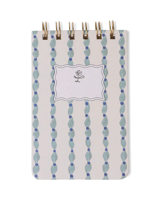 A Dopo Twin Wire Notepad - Wavy Blue