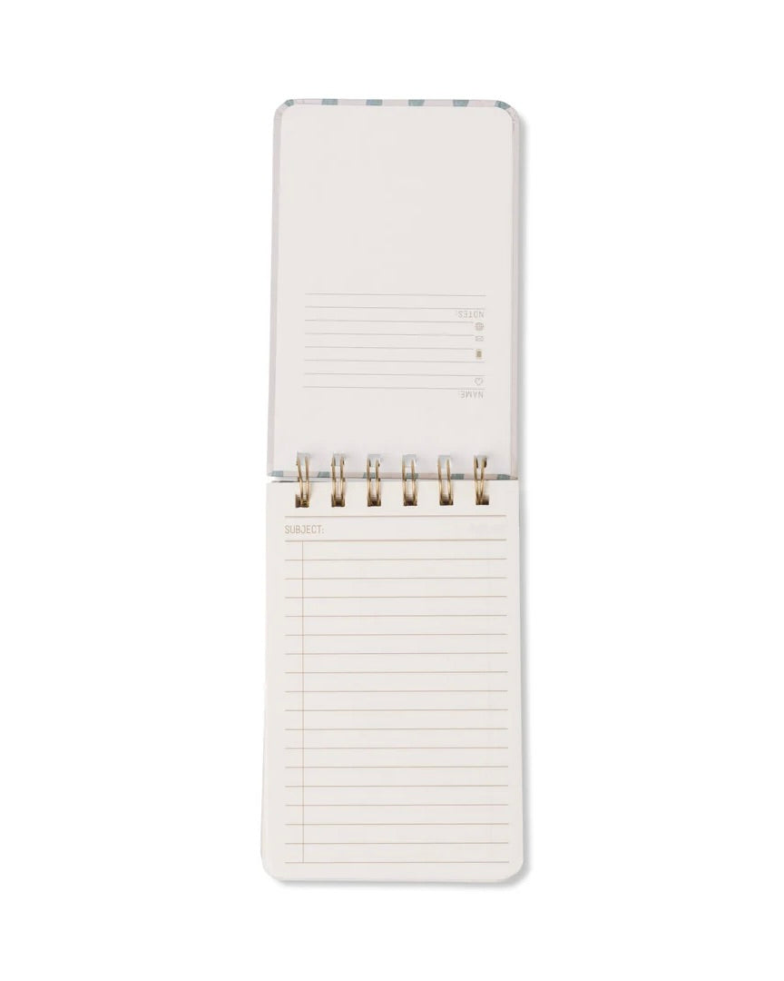 A Dopo Twin Wire Notepad - Wavy Blue