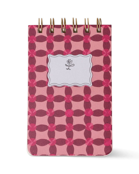 Tulip Twin Wire Notepad - Pinwheel Pink