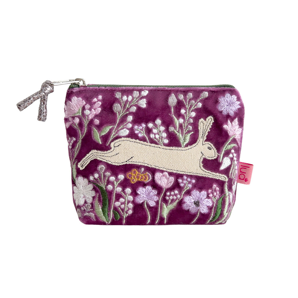 Hare & Flowers Mini Coin Purse