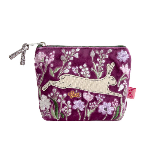 Hare & Flowers Mini Coin Purse