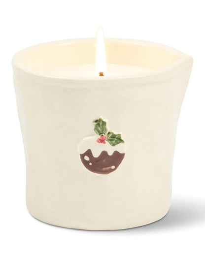 Bistro Christmas Pudding Ceramic Candle - Fruit & Spices