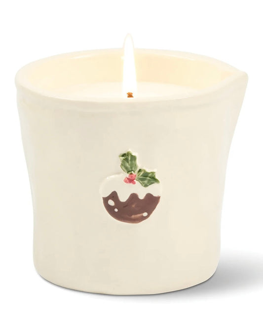 Bistro Christmas Pudding Ceramic Candle - Fruit & Spices