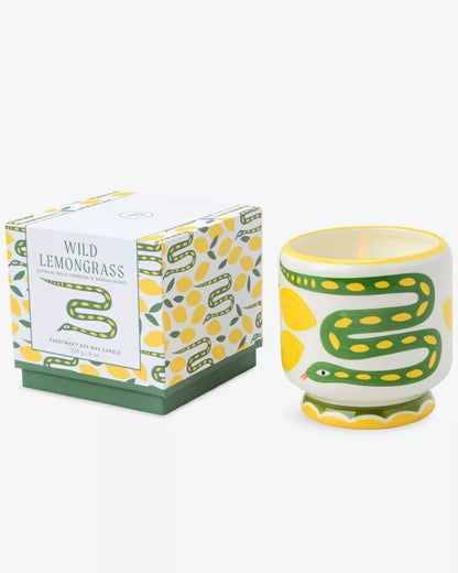 A Dopo Snake Ceramic Candle - Wild Lemongrass