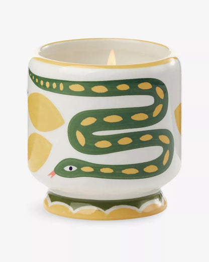 A Dopo Snake Ceramic Candle - Wild Lemongrass