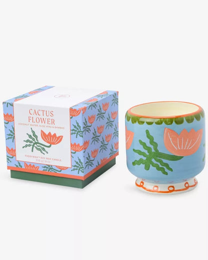 A Dopo Flower Ceramic Candle - Cactus Flower