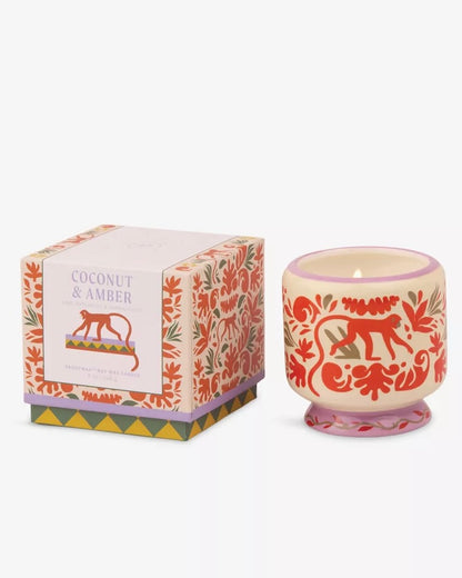 A Dopo Jungle Ceramic Candle - Coconut & Amber