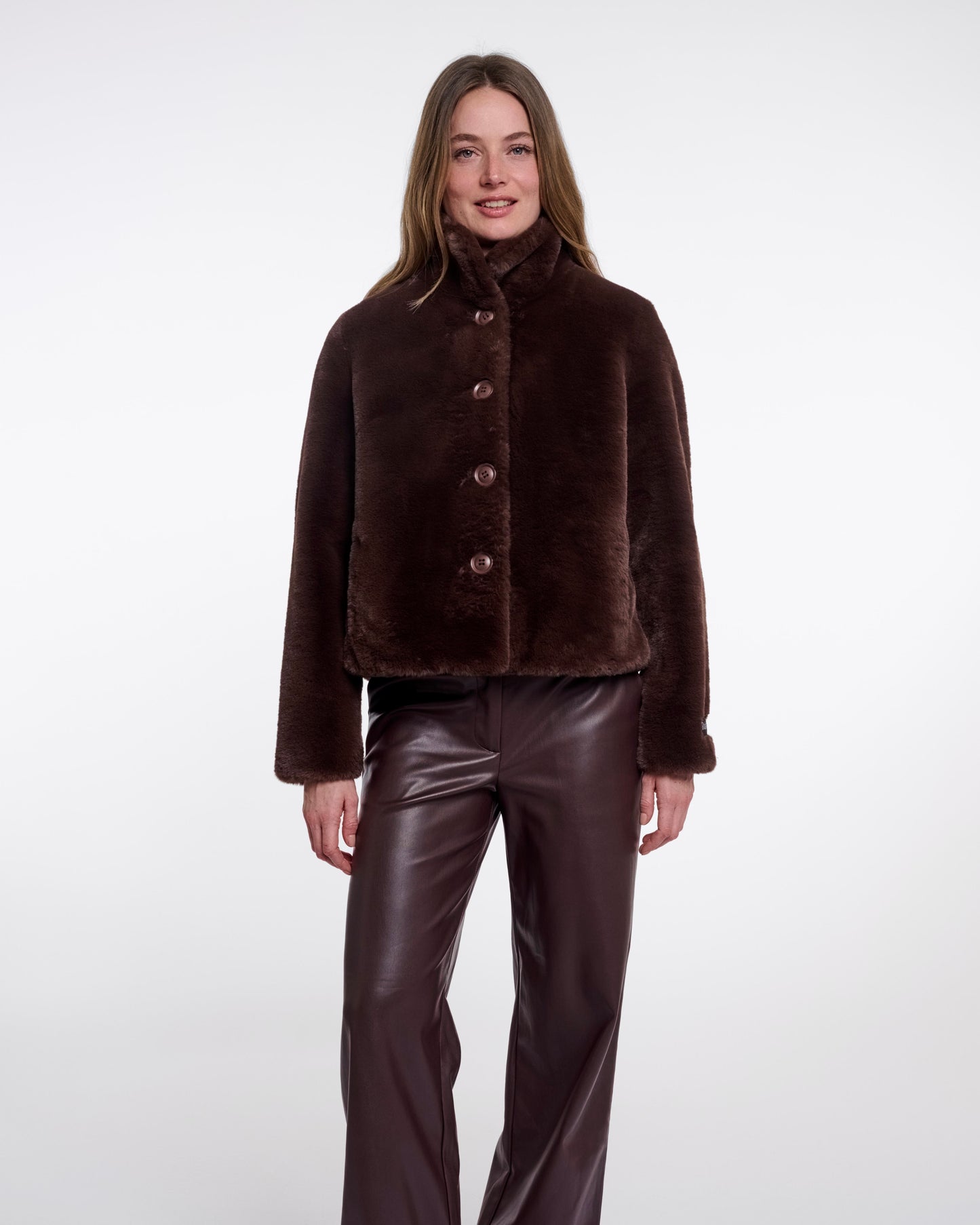 Rino & Pelle Vie Single Breasted Faux Fur Jacket