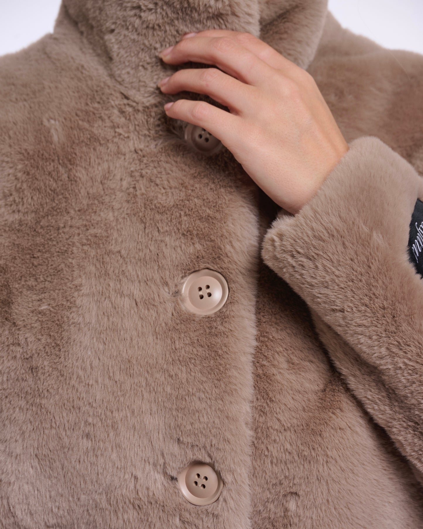 Rino & Pelle Vie Single Breasted Faux Fur Jacket