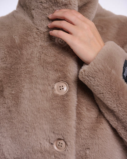 Rino & Pelle Vie Single Breasted Faux Fur Jacket