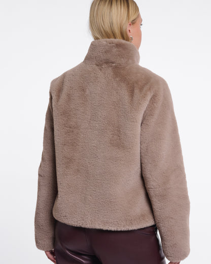 Rino & Pelle Vie Single Breasted Faux Fur Jacket