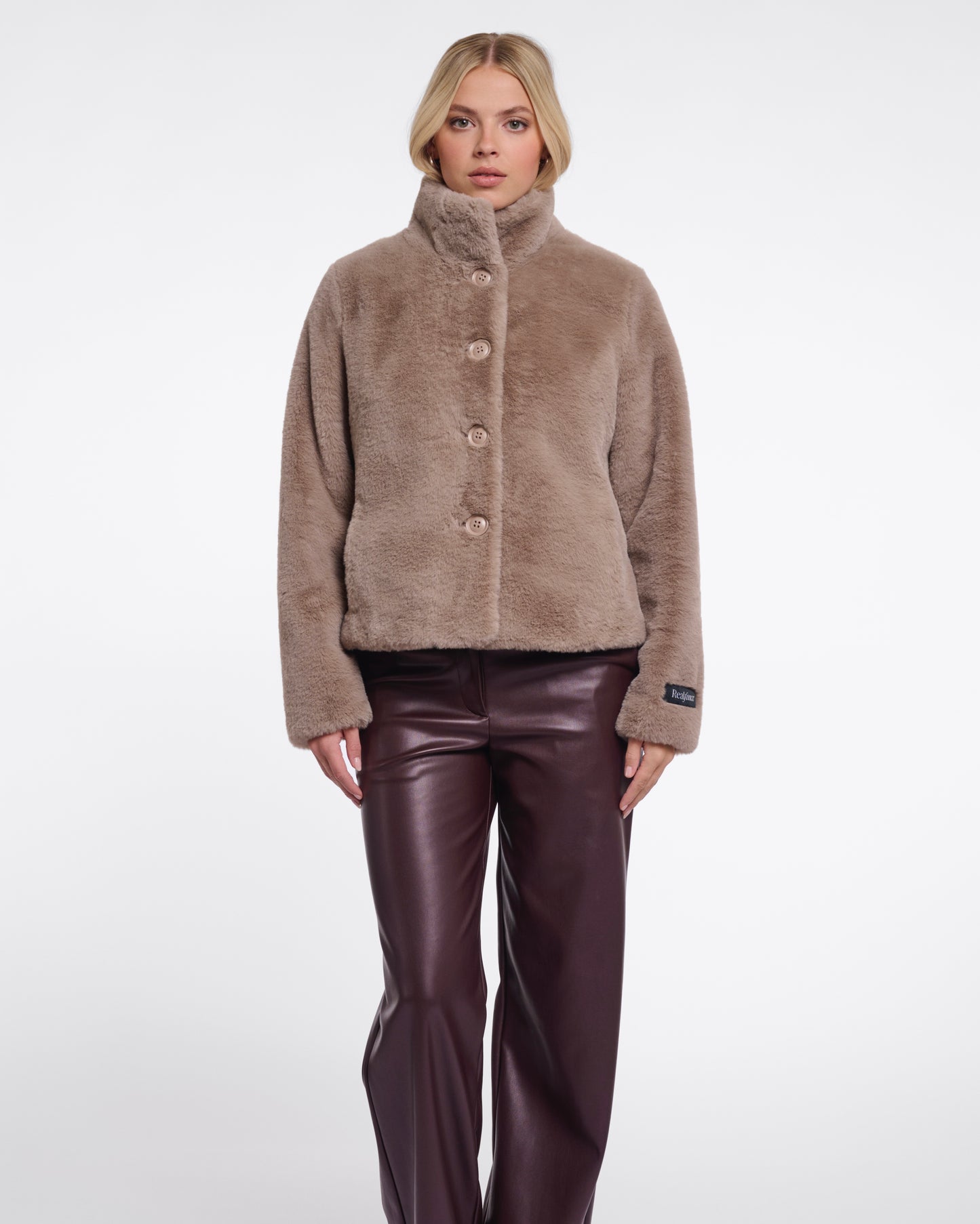 Rino & Pelle Vie Single Breasted Faux Fur Jacket