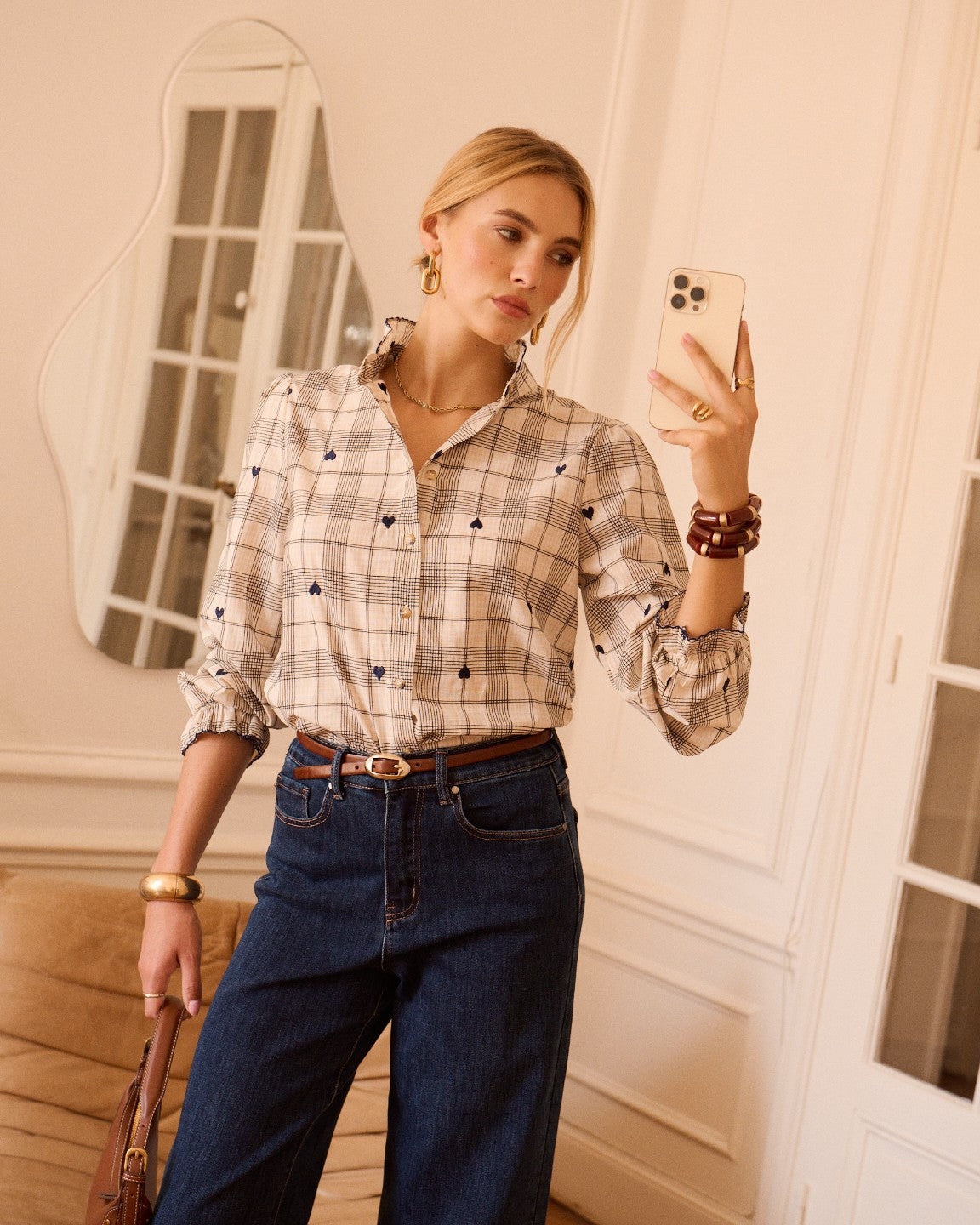 Rosalie Heart Embroidered Shirt
