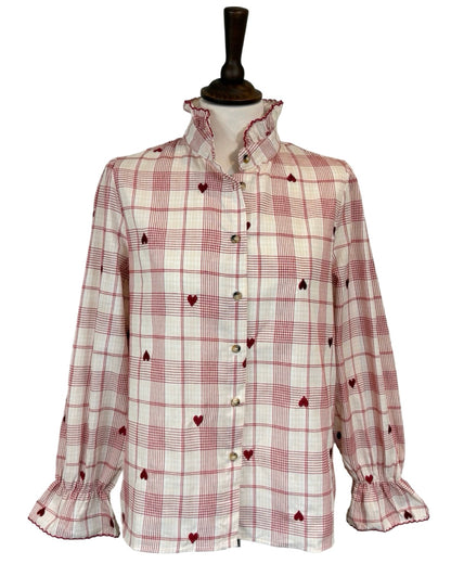 Rosalie Heart Embroidered Shirt