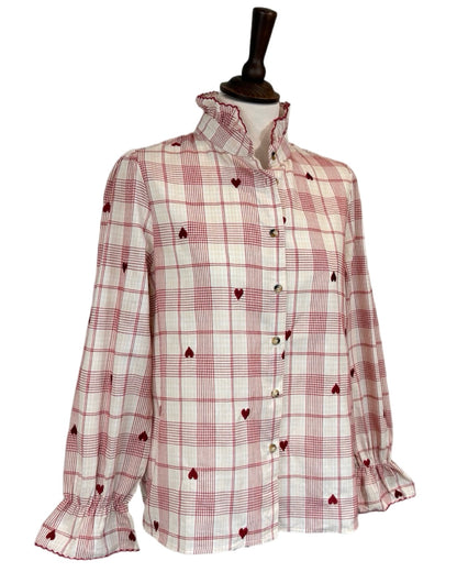 Rosalie Heart Embroidered Shirt