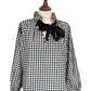 Rosalia Gingham Tie Neck Blouse