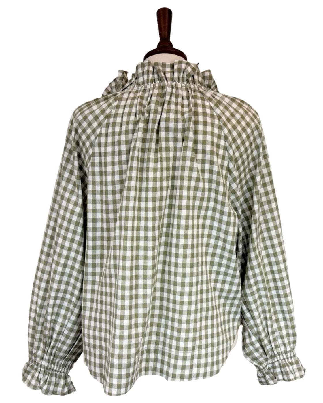 Rosalia Gingham Tie Neck Blouse