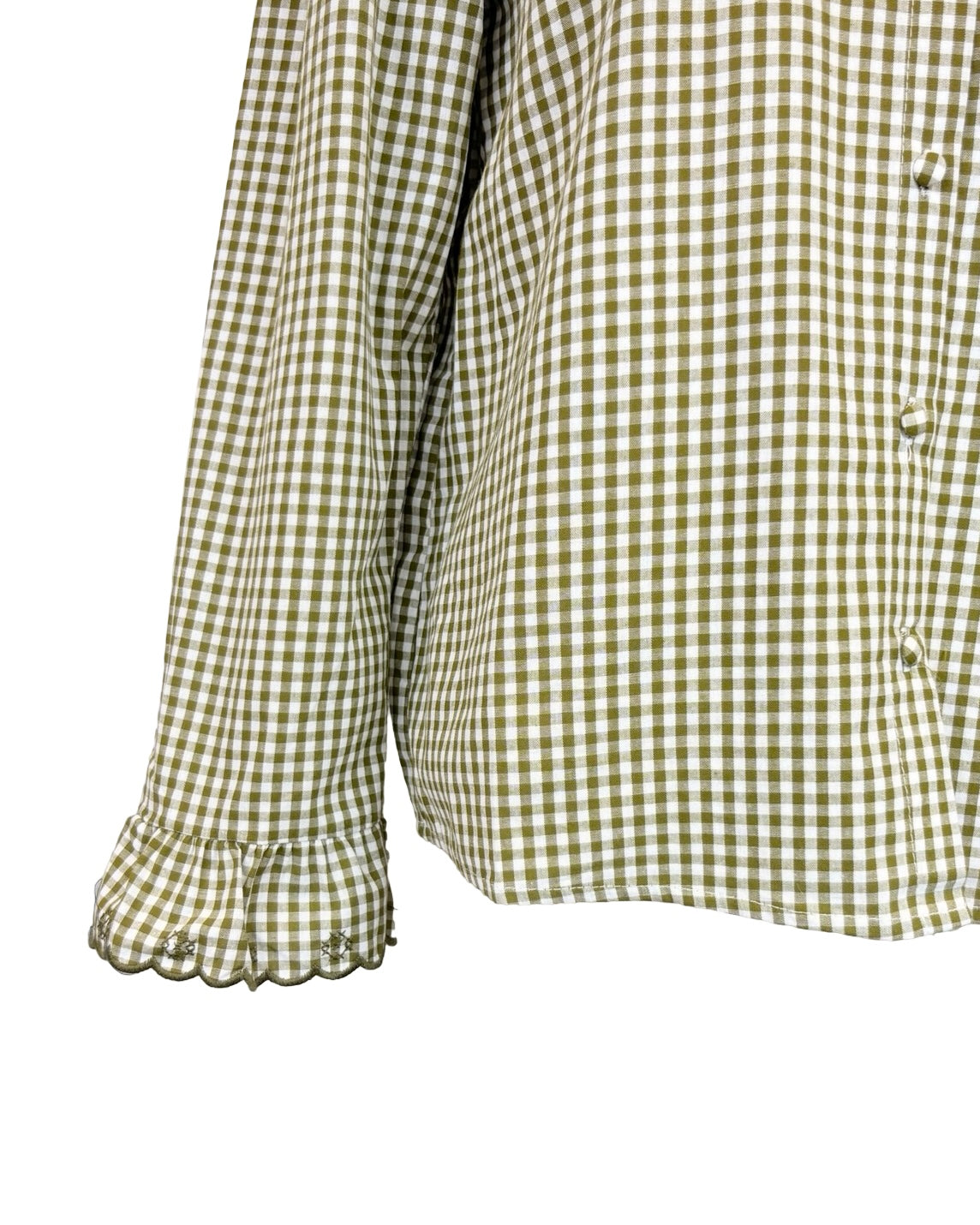 Anna Gingham Frill Blouse