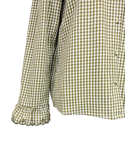 Anna Gingham Frill Blouse