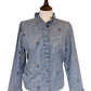 Ida Floral Gingham Frill Blouse