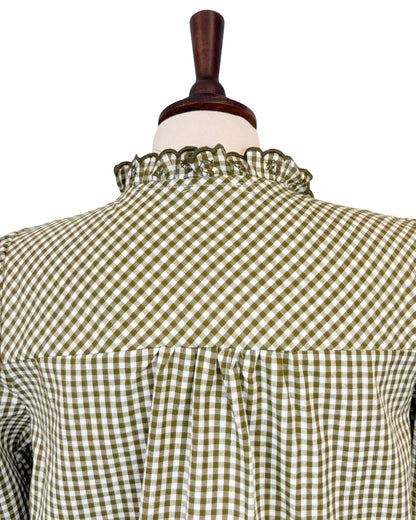 Anna Gingham Frill Blouse