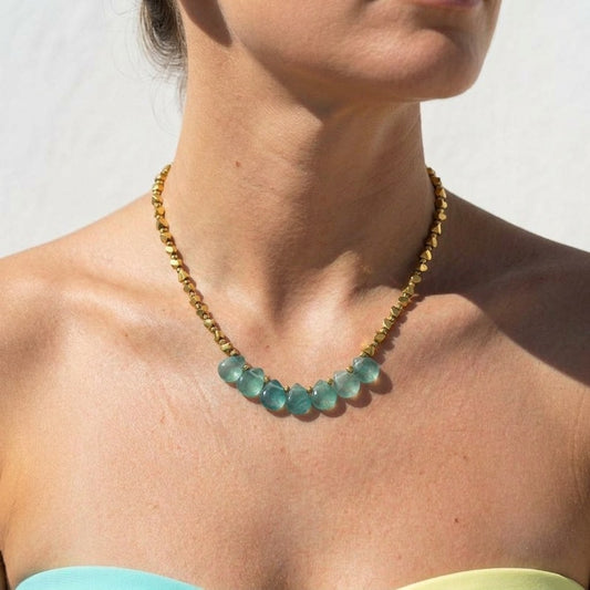 Multi Stone Pendant Necklace