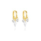 Gold Trio Crystal Huggie