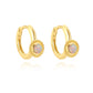 Gold Opal Huggies