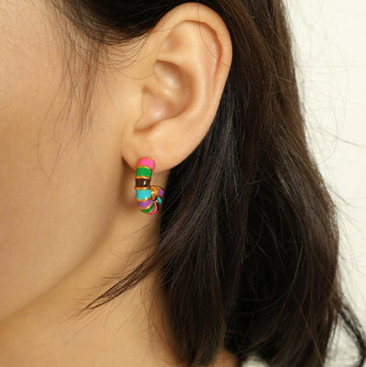 Multi Enamel Hoops