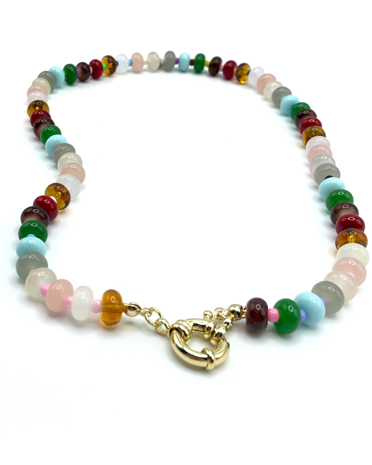 Semi Precious Stone Beaded Necklace