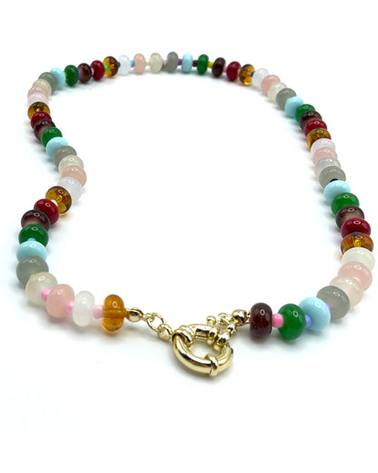 Semi Precious Stone Beaded Necklace