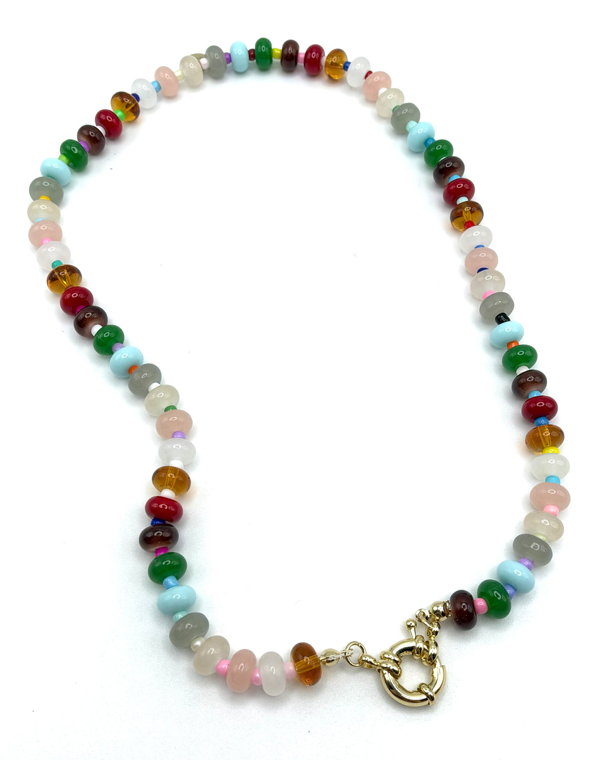 Semi Precious Stone Beaded Necklace