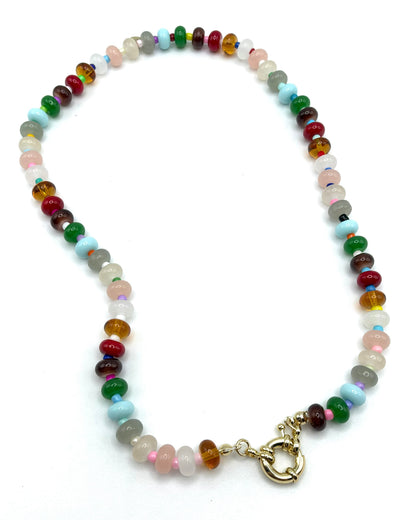 Semi Precious Stone Beaded Necklace