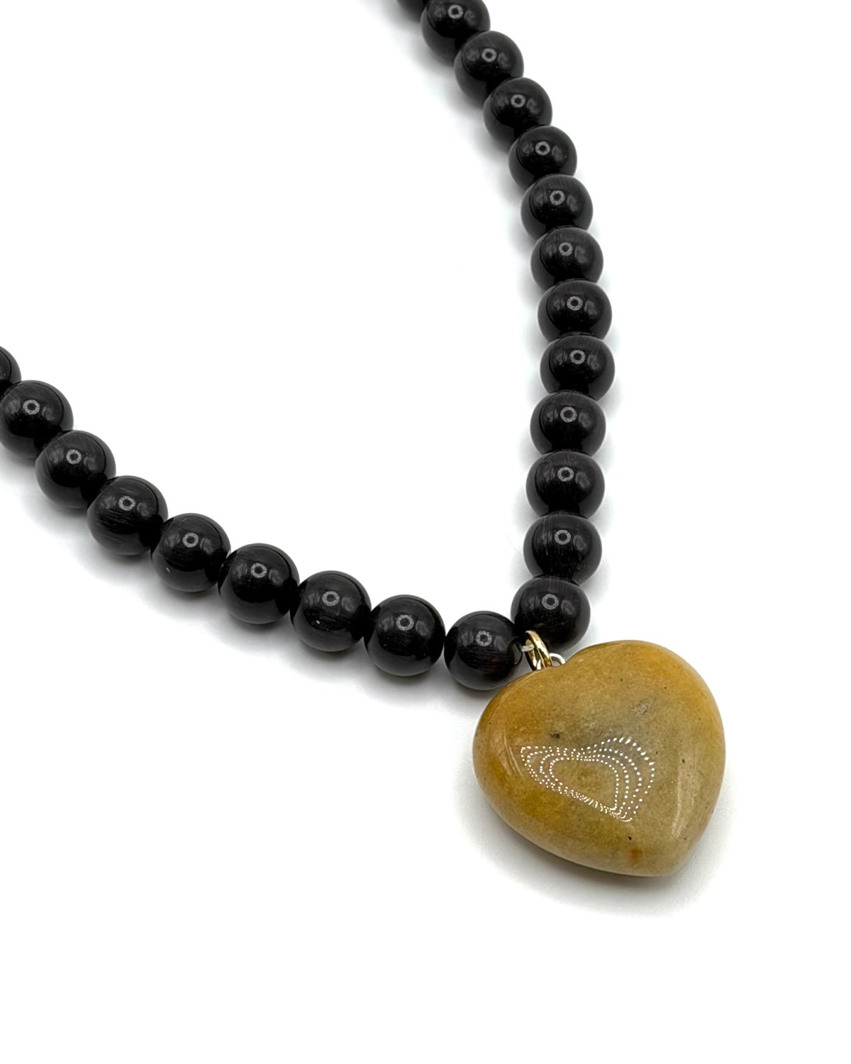 Semi Precious Stone Heart Pendant Necklace