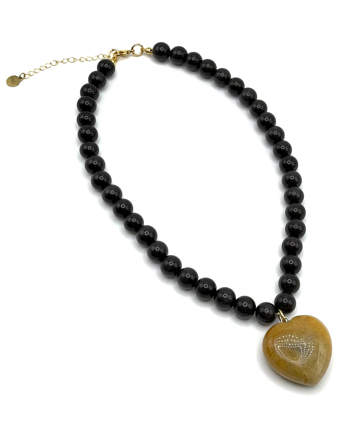 Semi Precious Stone Heart Pendant Necklace