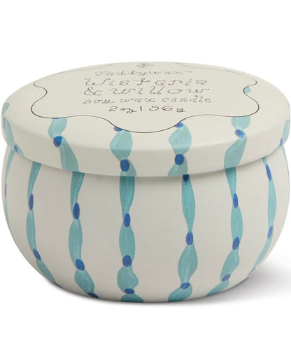 Tulip Printed Tin Candle - Wisteria & Willow