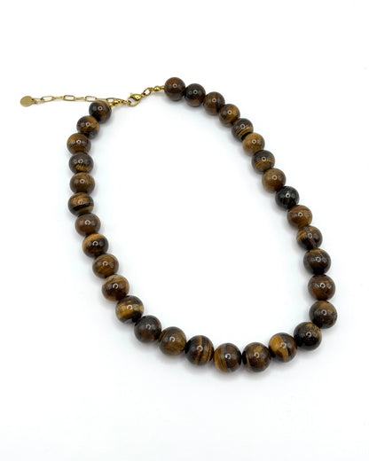 Chunky Semi Precious Stone Beaded Necklace