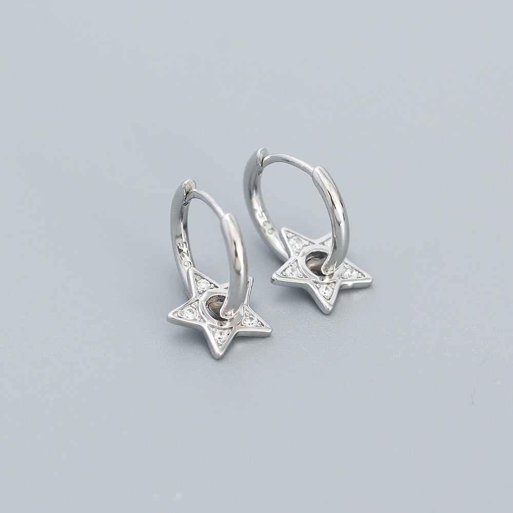 Silver Star Hoops