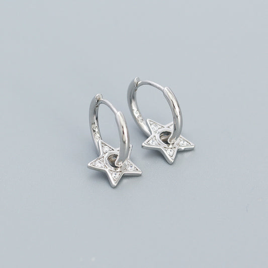Silver Star Hoops