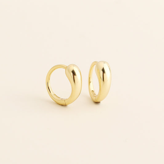 Gold Teardrop Huggie