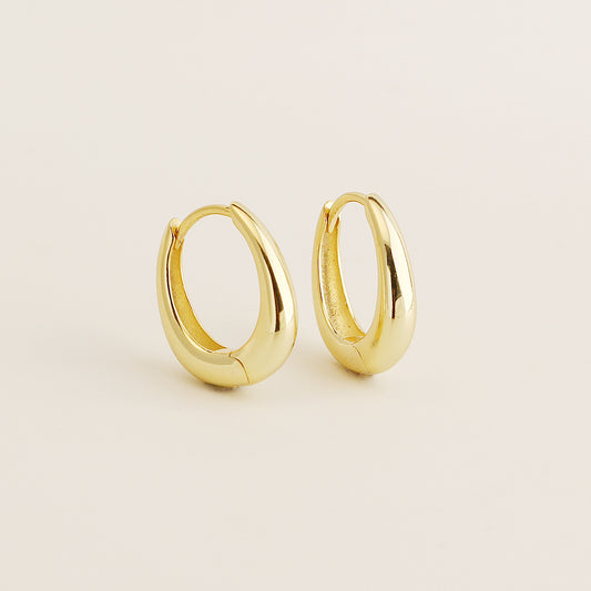 Gold Taper Hoops