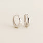 Silver Taper Hoops