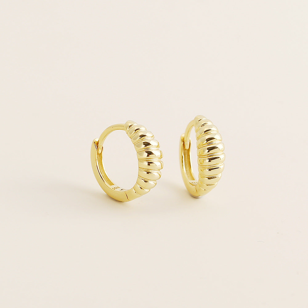Gold Tapered Ribbed Huggies